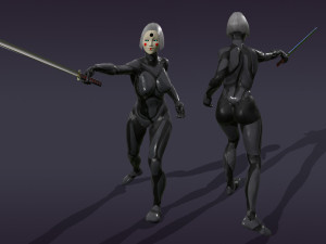 android geisha 3Dモデル
