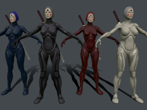 android geisha 3Dモデル