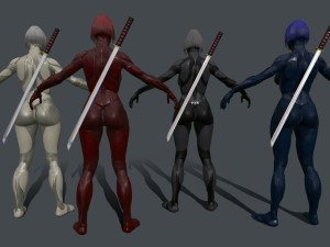 android geisha 3Dモデル