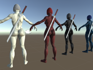 android geisha 3Dモデル