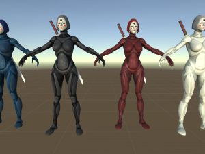 android geisha 3Dモデル