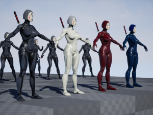 android geisha 3Dモデル