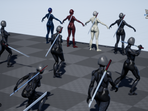 android geisha 3Dモデル