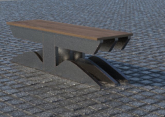 bench 3D Model .c4d .max .obj .3ds .fbx .stl .blend