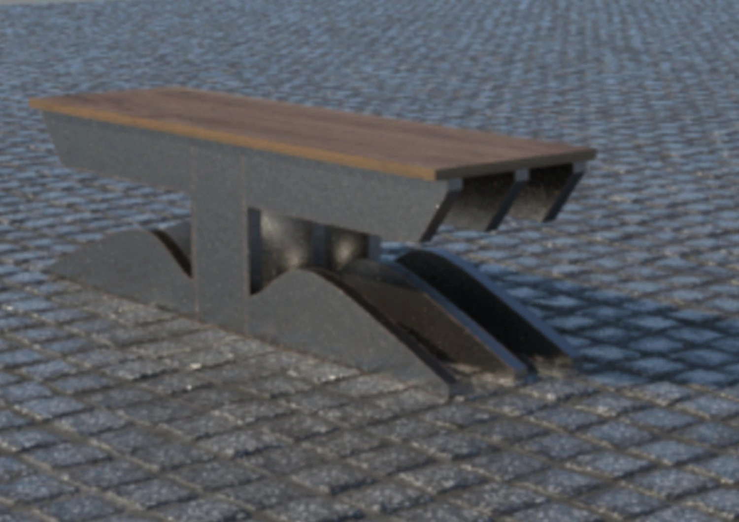 bench 3D Model .c4d .max .obj .3ds .fbx .stl .blend 