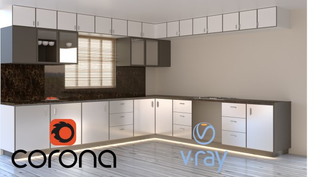 kitchen 3D Model .c4d .max .obj .3ds .fbx .stl .blend 