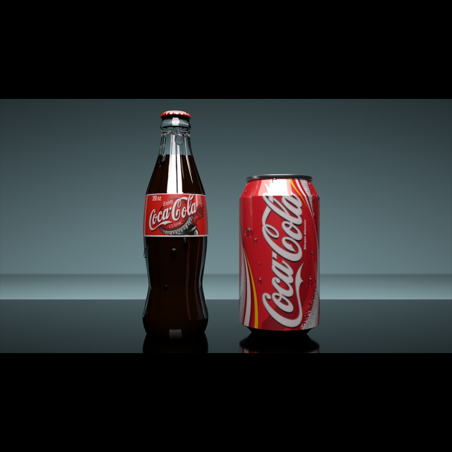 coke bottle can 3D Model .c4d .max .obj .3ds .fbx .stl .blend 