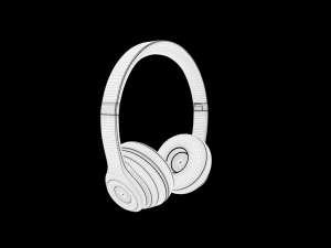 beats solo 3 wireless Modello 3D