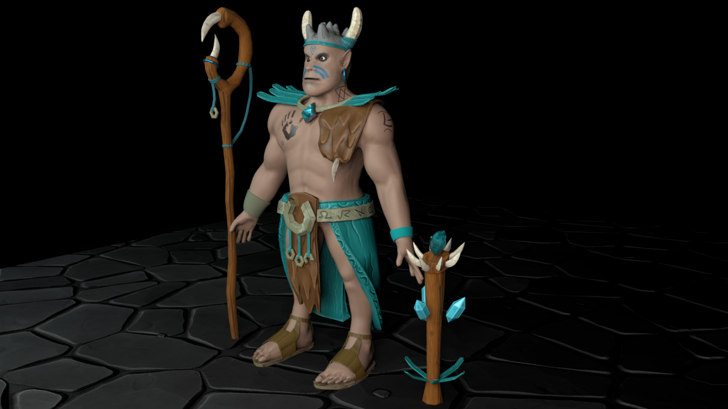 Paladins 3d. Shaman 3d model.