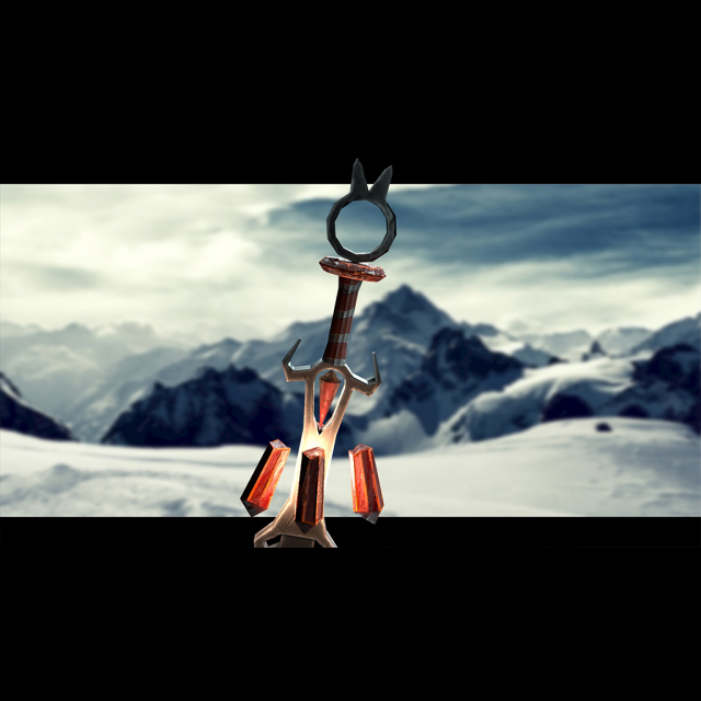 stylized sword 3Dモデル .c4d .max .obj .3ds .fbx .stl .blend 