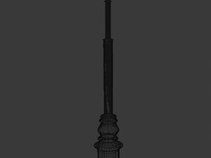 low poly street lamp 3D Model