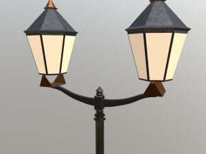 low poly street lamp 3D Model