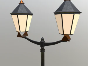 low poly street lamp 3D Model
