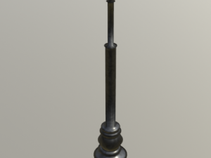 low poly street lamp 3D Model