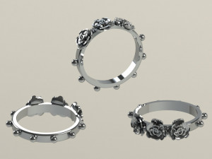 anillo rosario rosa mstica 3D 모델