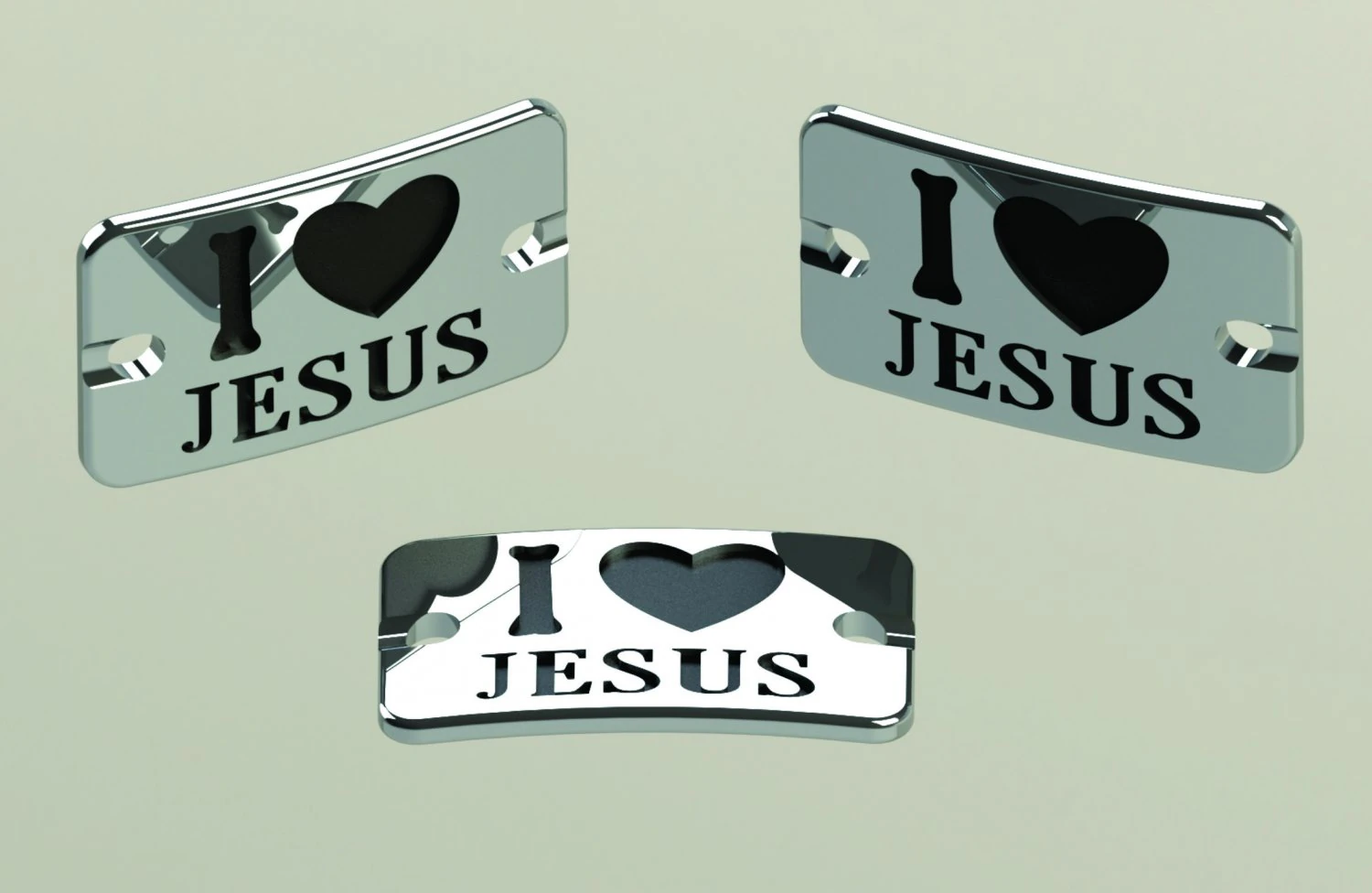 placa i love jesus 3D Model .c4d .max .obj .3ds .fbx .stl .blend 