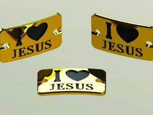 placa i love jesus 3D मॉडल