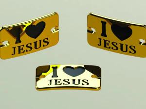 placa i love jesus 3D Model