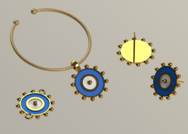joyeria ojo turco Modèle 3D .c4d .max .obj .3ds .fbx .stl .blend 
