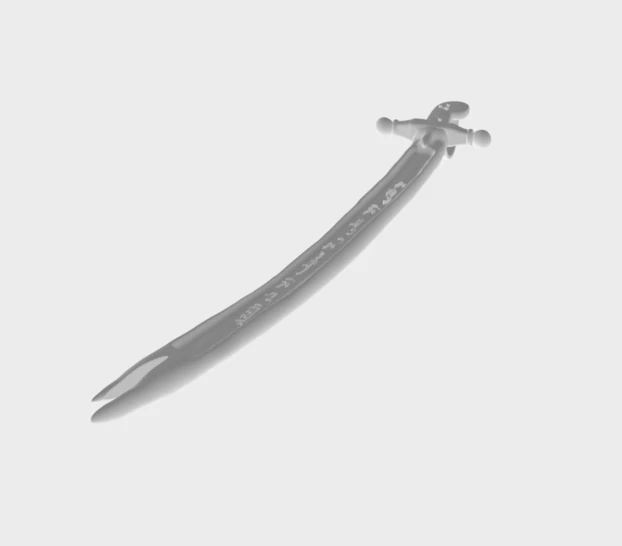 sword pendant 3D Model .c4d .max .obj .3ds .fbx .stl .blend 