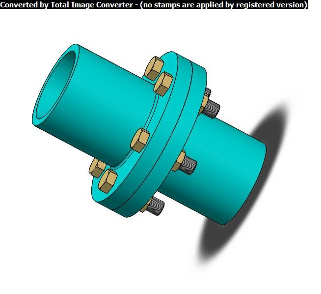 accouplement &agrave; bride Modèle 3D .c4d .max .obj .3ds .fbx .stl .blend 