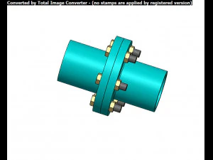 accouplement &agrave; bride Modèle 3D