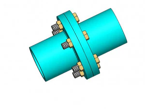 accouplement &agrave; bride Modèle 3D
