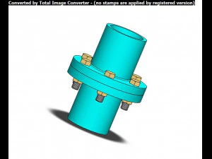 accouplement &agrave; bride Modèle 3D