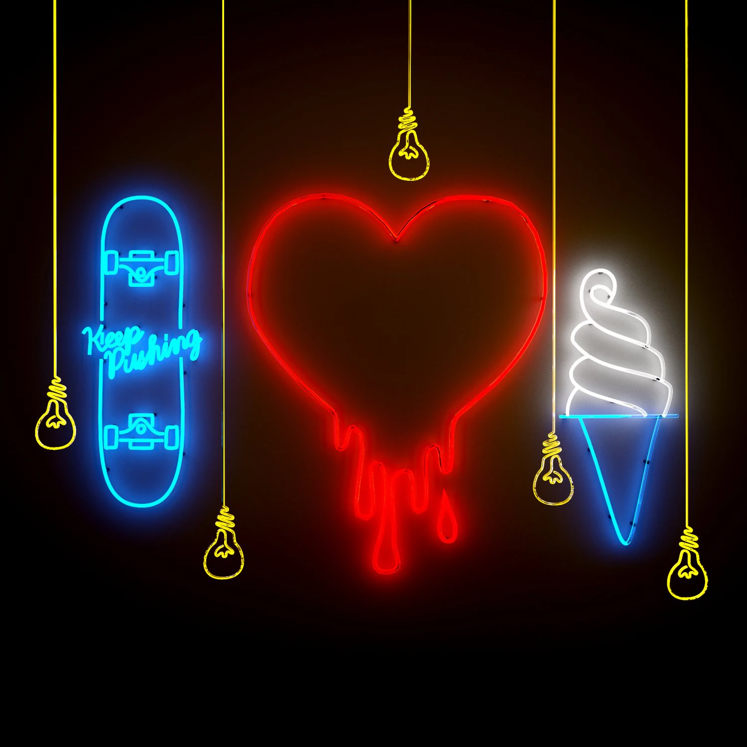 氖 3D 模型 .c4d .max .obj .3ds .fbx .stl .blend 