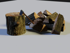 drewno opałowe Model 3D