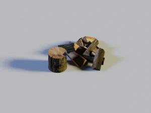 firewood 3D Model