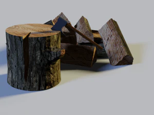 firewood 3D Model