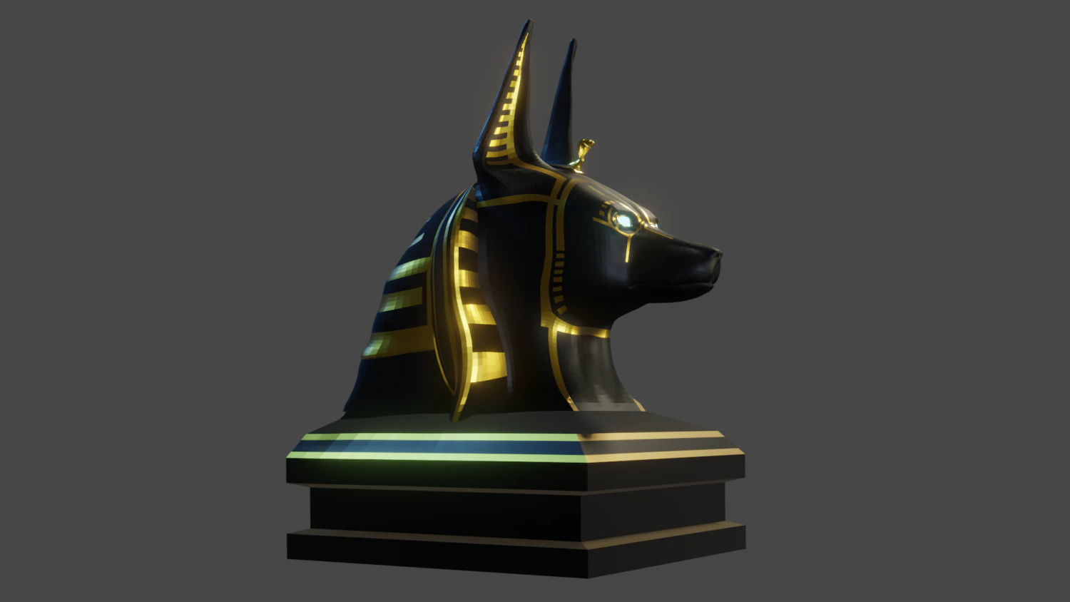anúbis Modelo 3D .c4d .max .obj .3ds .fbx .stl .blend