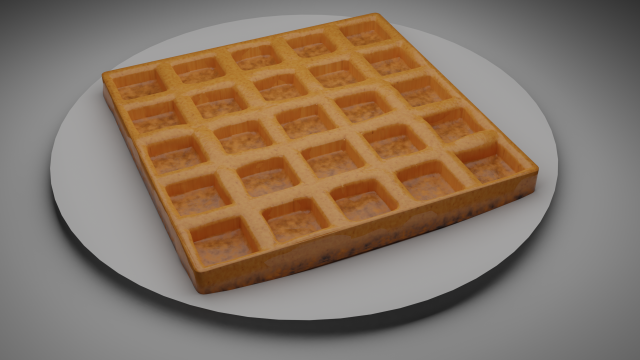 waffle Modelo 3D .c4d .max .obj .3ds .fbx .stl .blend 