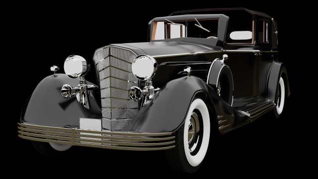 cadillac v-16 vintage 1933 3D 模型 .c4d .max .obj .3ds .fbx .stl .blend