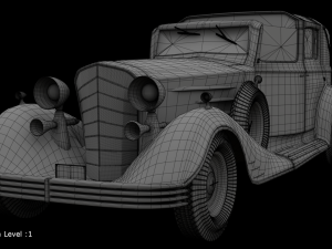 cadillac v-16 vintage 1933 3D 模型