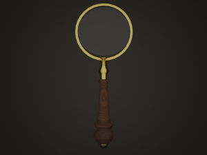 old magnifier pbr Modèle 3D