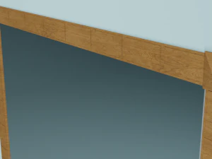 bathroom mirror and a spotlight 3D Model