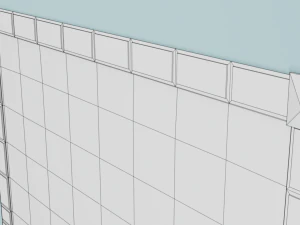 bathroom mirror and a spotlight 3D Model