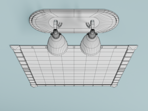 bathroom mirror and a spotlight Modèle 3D