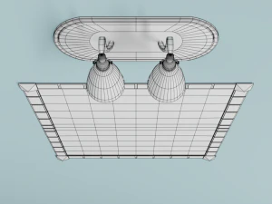 bathroom mirror and a spotlight 3D Model
