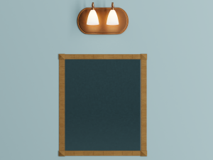 bathroom mirror and a spotlight Modèle 3D