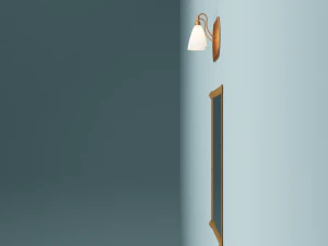 bathroom mirror and a spotlight 3D Model