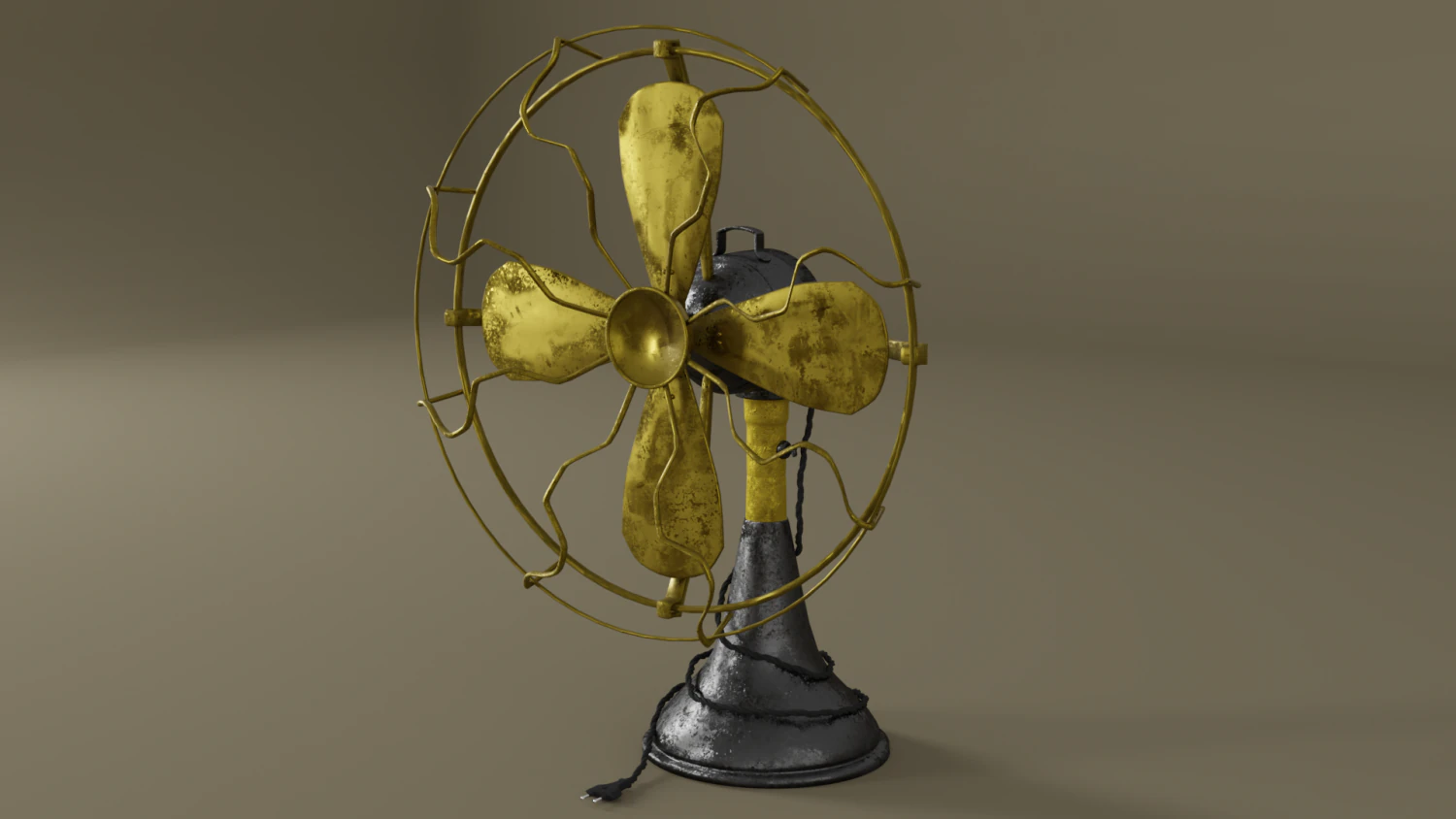 vintage old fan 3D Model .c4d .max .obj .3ds .fbx .stl .blend 