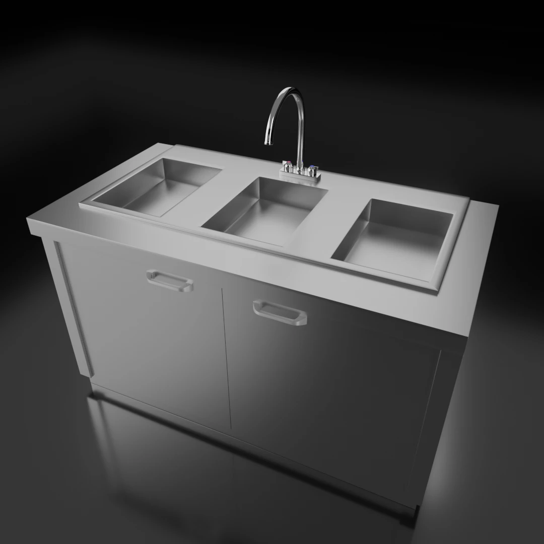 food truck sink 3D Model .c4d .max .obj .3ds .fbx .stl .blend 
