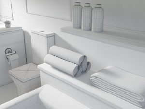 bathroom scene Model 3D