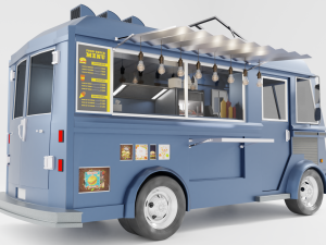 fast food truck 3D Модель