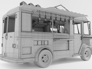 fast food truck 3D Модель