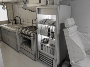 fast food truck 3D Модель