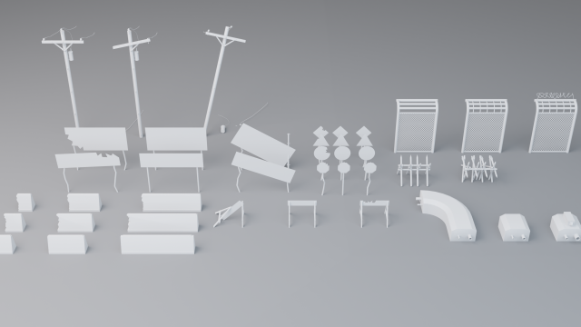 apocalypse set 1 3D Model .c4d .max .obj .3ds .fbx .stl .blend 